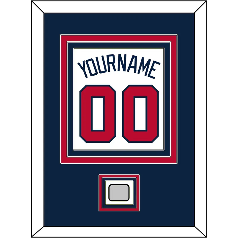 Atlanta Name, Number & World Series Jersey Patch - Home White - Triple Mat 3