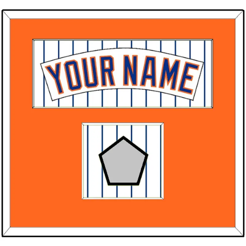 New York Nameplate & World Series Patch - Home Pinstripes (1983-1986) - Single Mat 2
