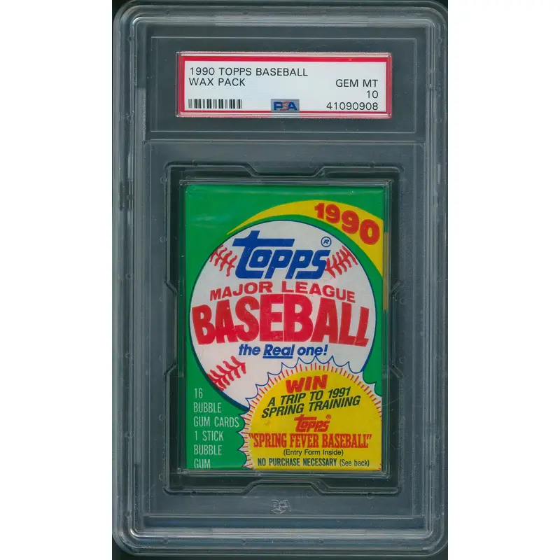 1990 Topps Baseball Unopened Wax Pack PSA 10