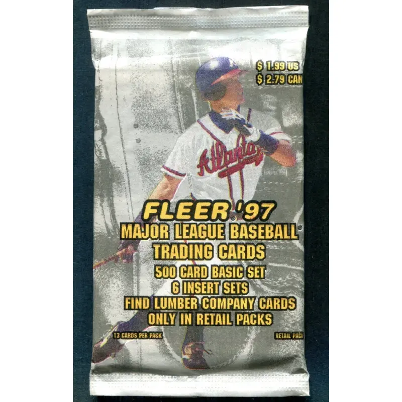 1997 Fleer Baseball Unopened Series 1 Pack (Retail) (Pre-Priced)