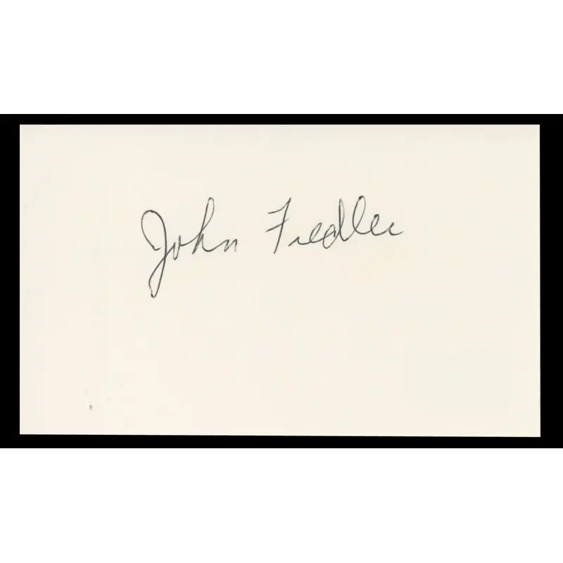 John Fiedler Winnie the Pooh Authentic Signed 3x5 Index Card BAS #BT01214