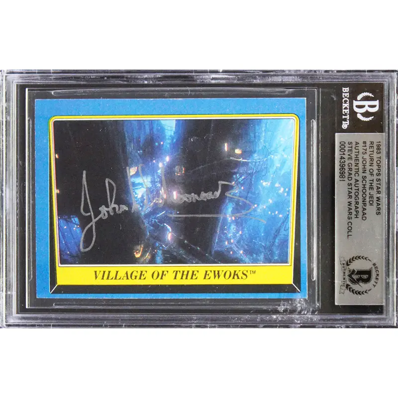 John Schoonraad Signed 1983 Topps Star Wars ROTJ #171 Card BAS Slabbed 3