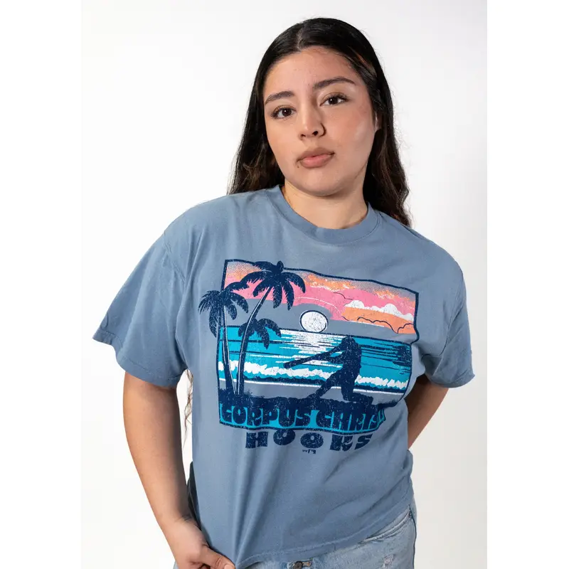 Women's - Comfort Wash - Cropped T Batter Sunset