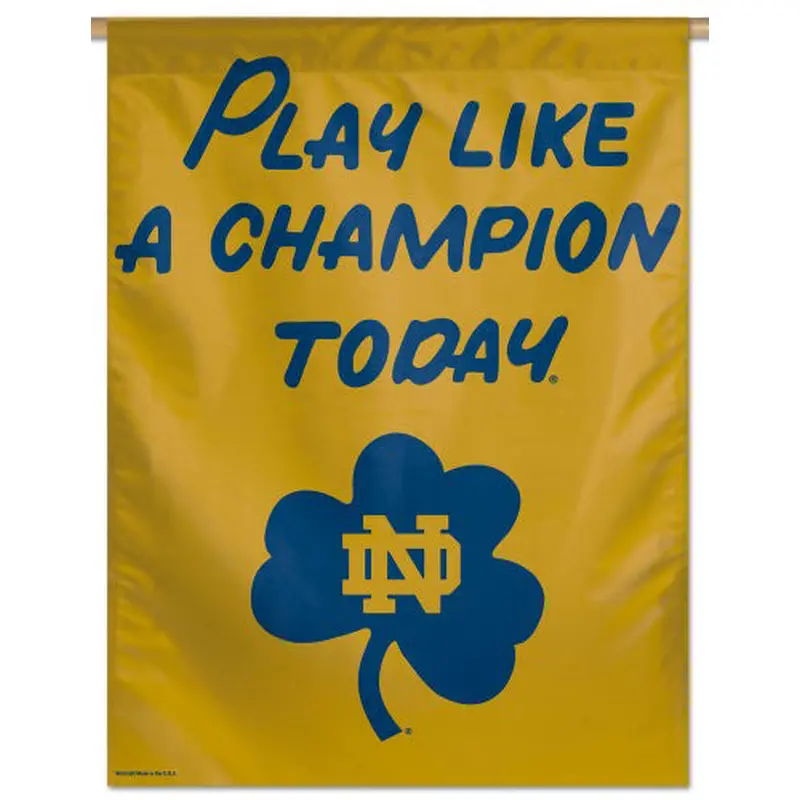 Notre Dame Fighting Irish "Play Like a Champion" Premium Wall Banner Flag - Wincraft Inc.
