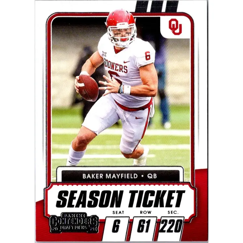 2021 Panini Contenders Draft Picks Game Ticket Red Baker Mayfield #19