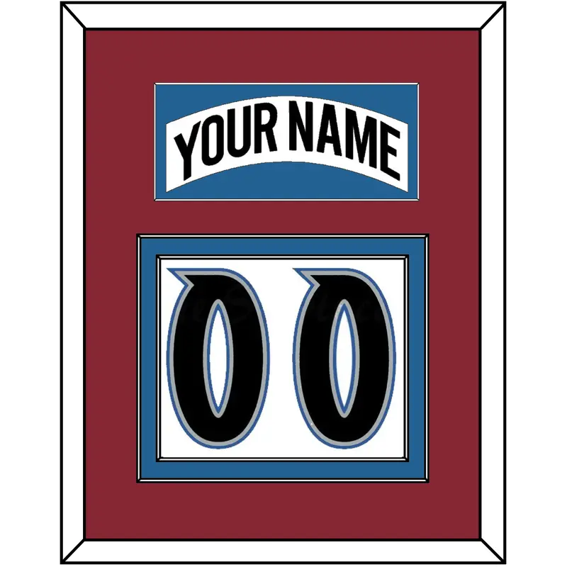 Colorado Nameplate & Number (Back) - Home White (1995-1996) - Double Mat 2
