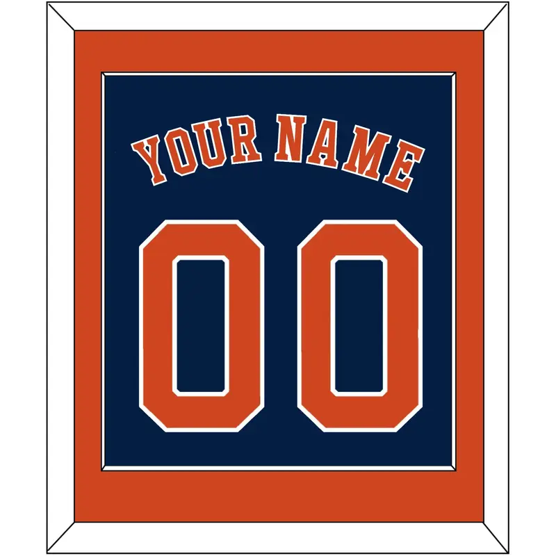 Houston Name & Number - Alternate Blue - Single Mat 2