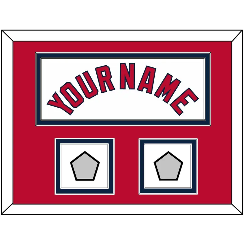 St. Louis Name & 2 World Series Jersey Patches - Home White (2006-2012) - Double Mat 3