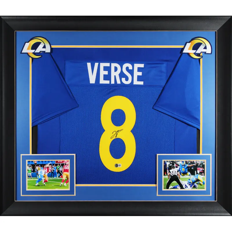 Jared Verse Authentic Signed Blue Pro Style Framed Jersey BAS Witnessed