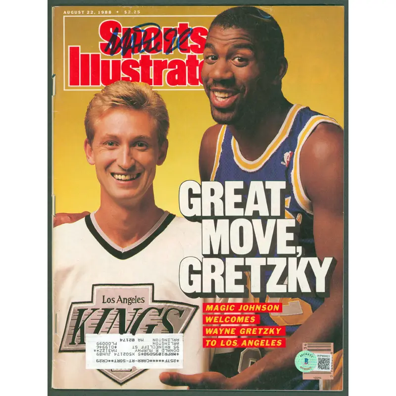 Lakers Magic Johnson Signed August 1988 Sports Illustrated Magazine BAS #WP80021