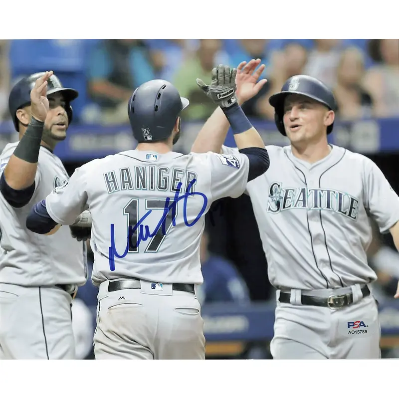 Mitch Haniger signed 8x10 photo PSA/DNA Mariners Autographed