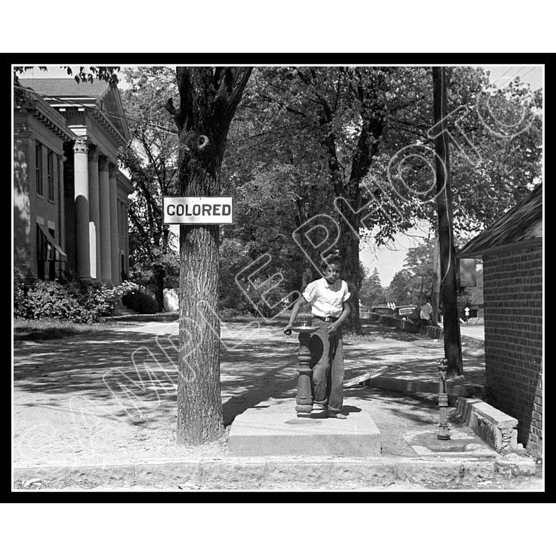 1939 Colored Water Fountain 8X10 Photo - Halifax North Carolina - 2431