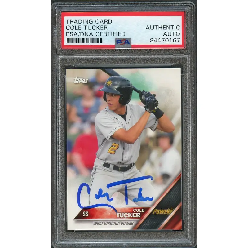 2016 Topps Pro Debut #194 Cole Tucker Signed Card PSA Slabbed Auto Pirates