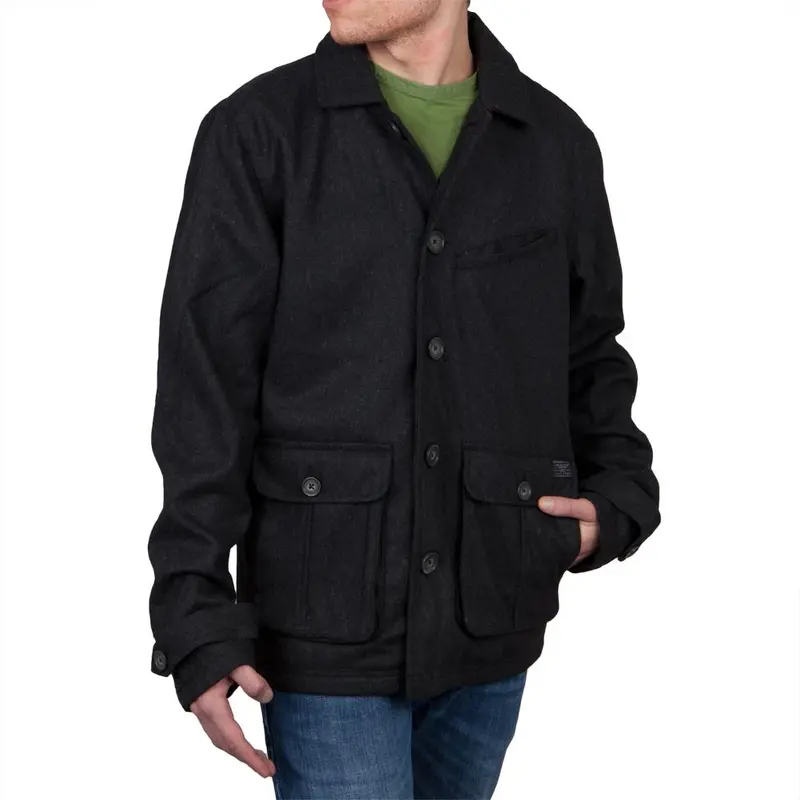 O'Neill - Ahab Heather Black Men's Peacoat Jacket