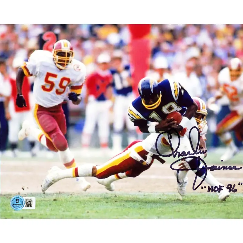 Chargers Charlie Joiner "HOF 96" Authentic Signed 8x10 Horizontal Photo BAS 4