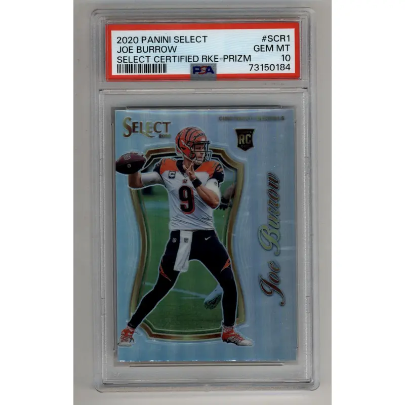 Joe Burrow 2020 Select Certified Rookies Prizm #SCR1 PSA 10 Gem Mint 0184