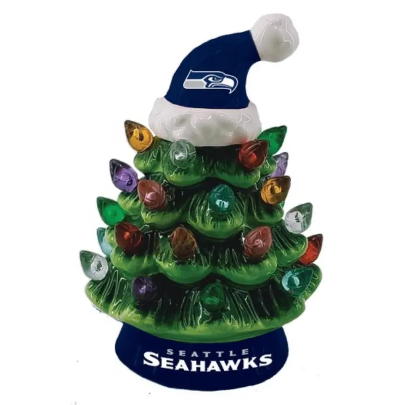 Seattle Seahawks LED Ceramic  Tree Ornament