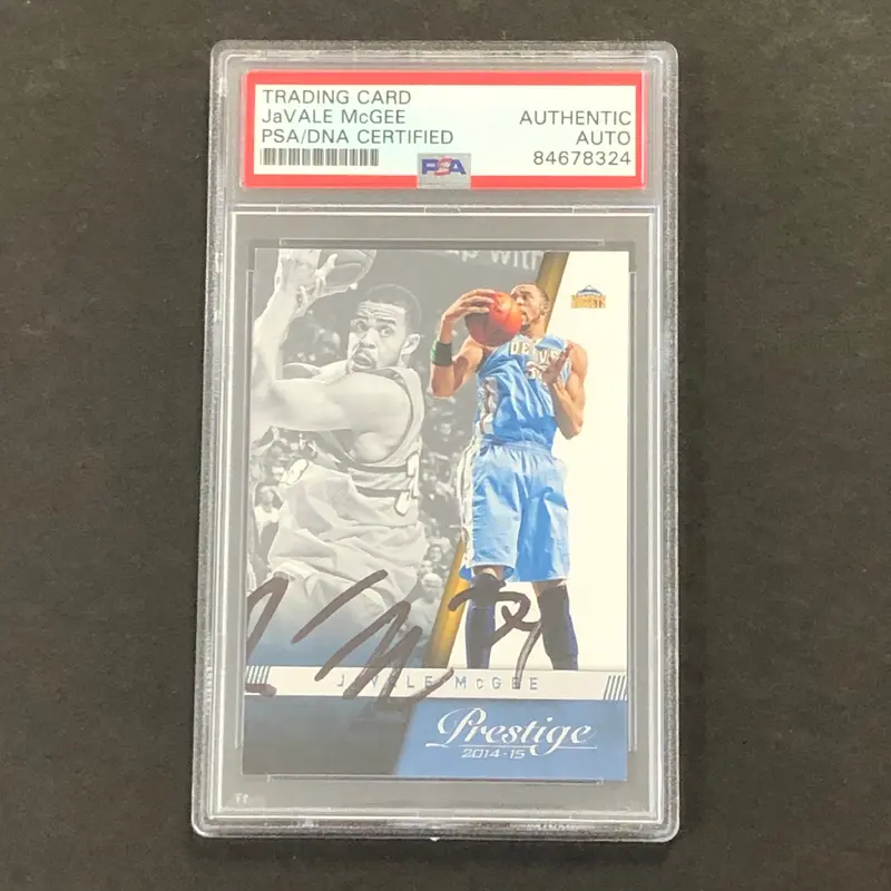 2014-15 Panini Prestige #62 JaVale McGee Signed PSA Slabbed Nuggets