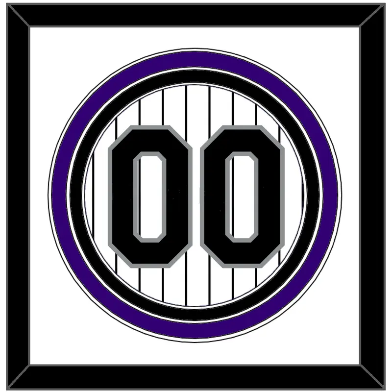 Colorado Number - Home White Pinstripes - Triple Mat 1