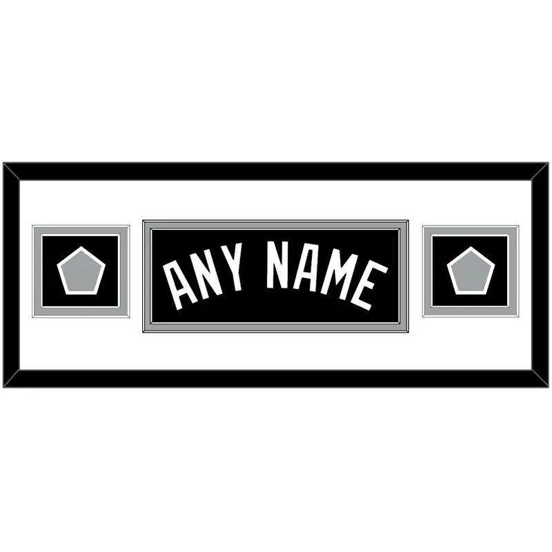 San Antonio Name With 2 Finals Patches - Road Black (2002-2017) - Double Mat 2