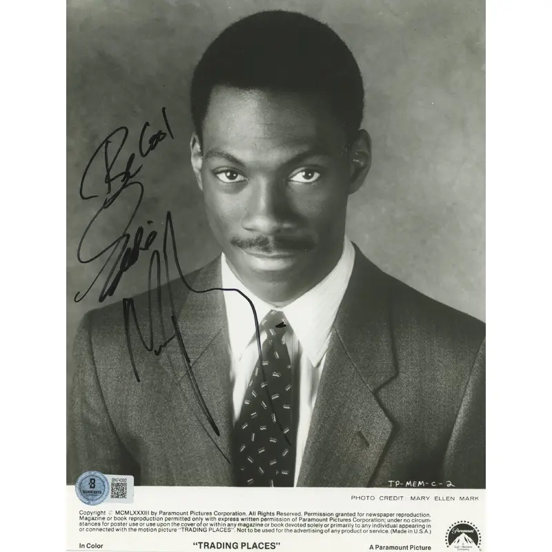 Eddie Murphy Trading Places "Be Cool" Authentic Signed 7.5x10 Photo BAS #BN74392