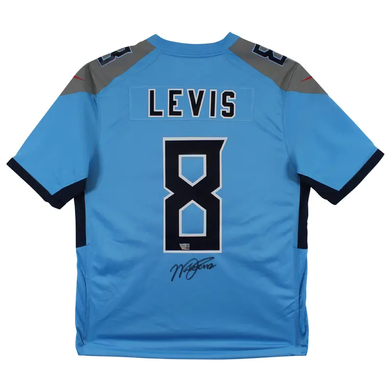 Titans Will Levis Authentic Signed Light Blue Nike Game Jersey Fanatics
