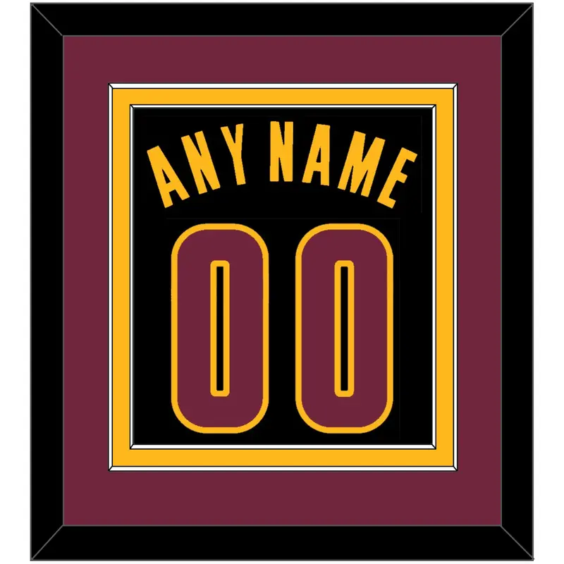 Cleveland Name & Number - Black Pride (2015-2017) - Double Mat 4