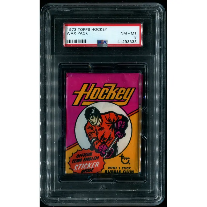 1973/74 Topps Hockey Unopened Wax Pack PSA 8