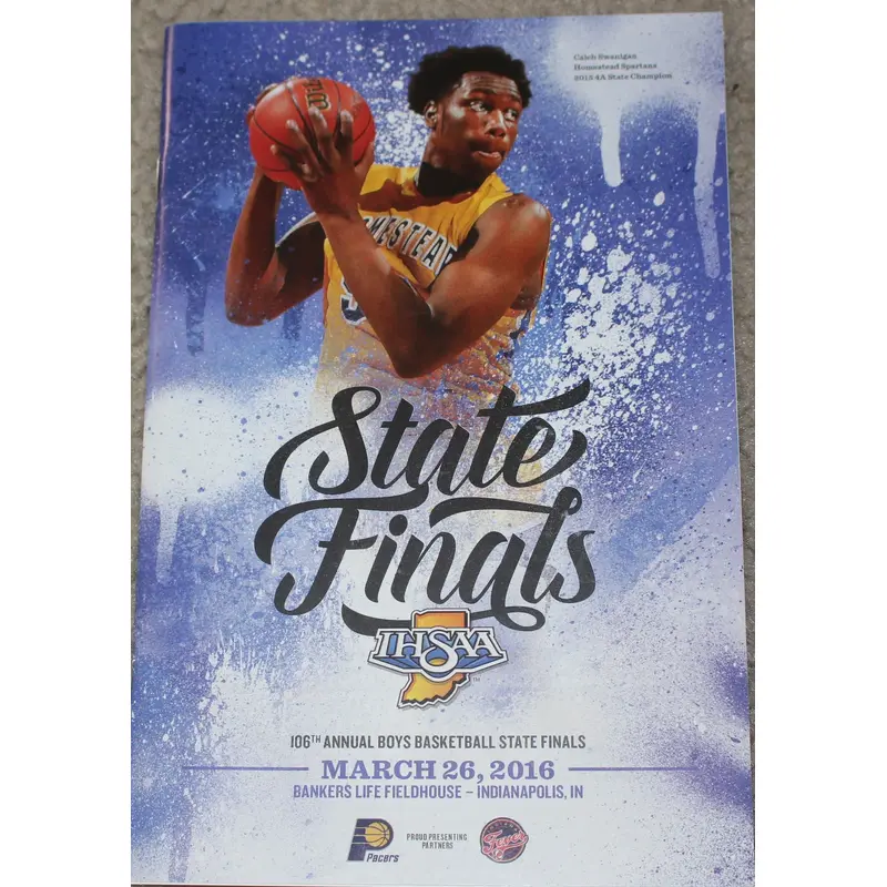 2016 Indiana High School Basketball State Finals Program