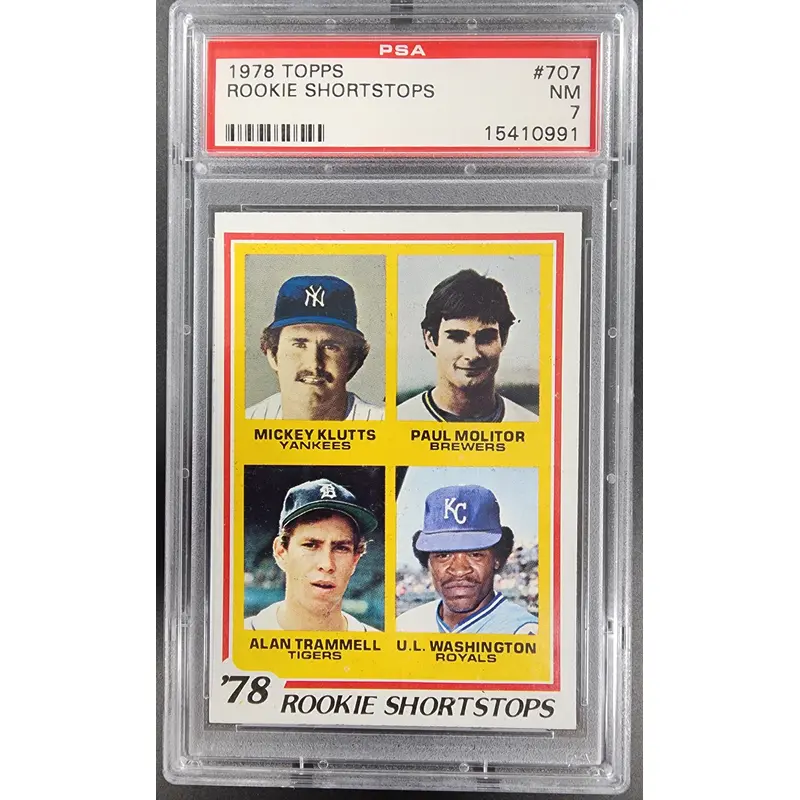 Paul Molitor + Alan Trammell 1978 Topps #707 PSA 7 Near Mint