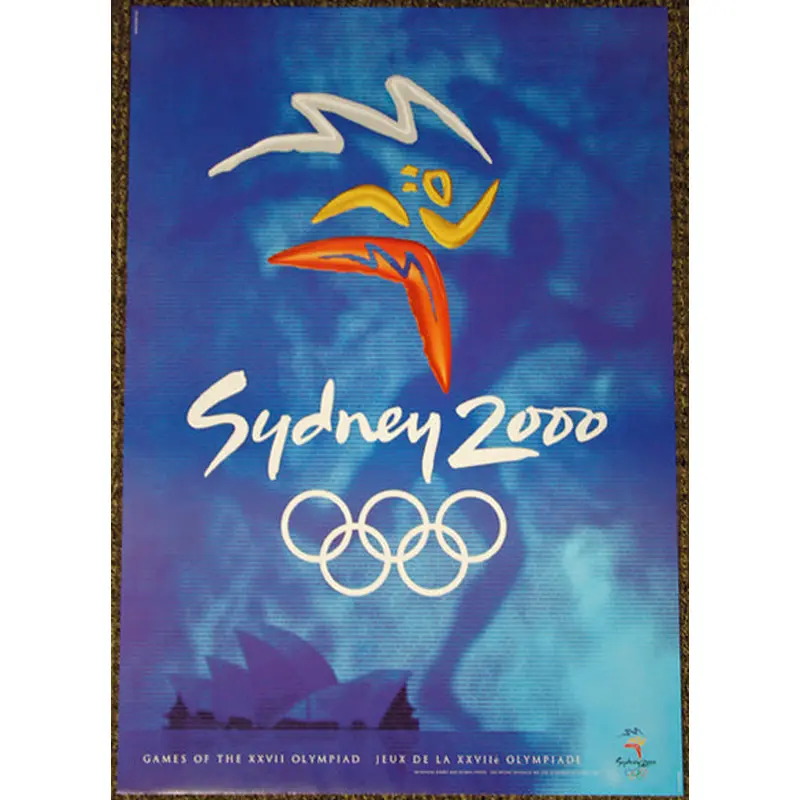 Sydney 2000 Summer Olympic Games Vintage Original Official Primary Logo Poster