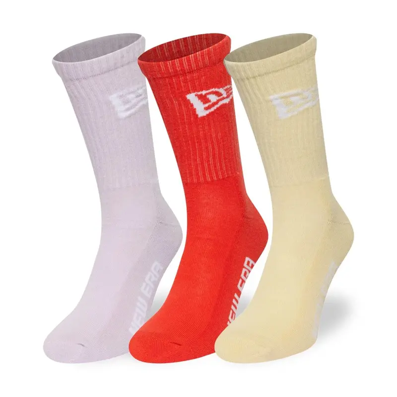 New Era Flag Multi Browns 3 Pack Crew Socks