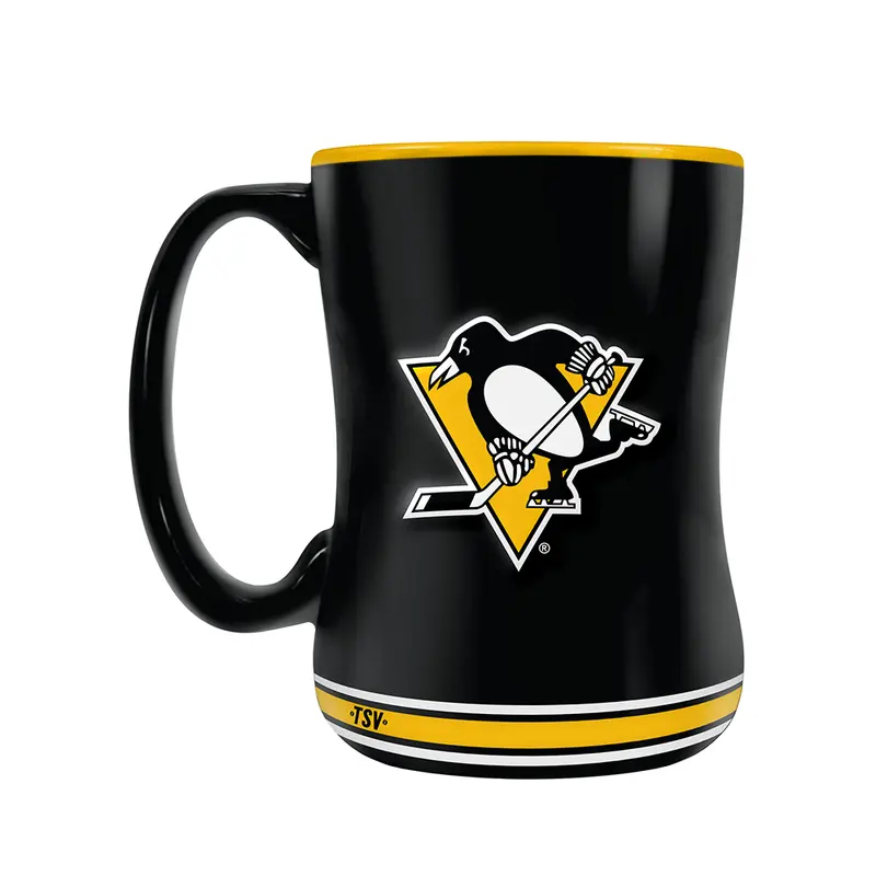 NHL Pittsburgh Penguins Team Crest Sculpted Mug (14 oz)