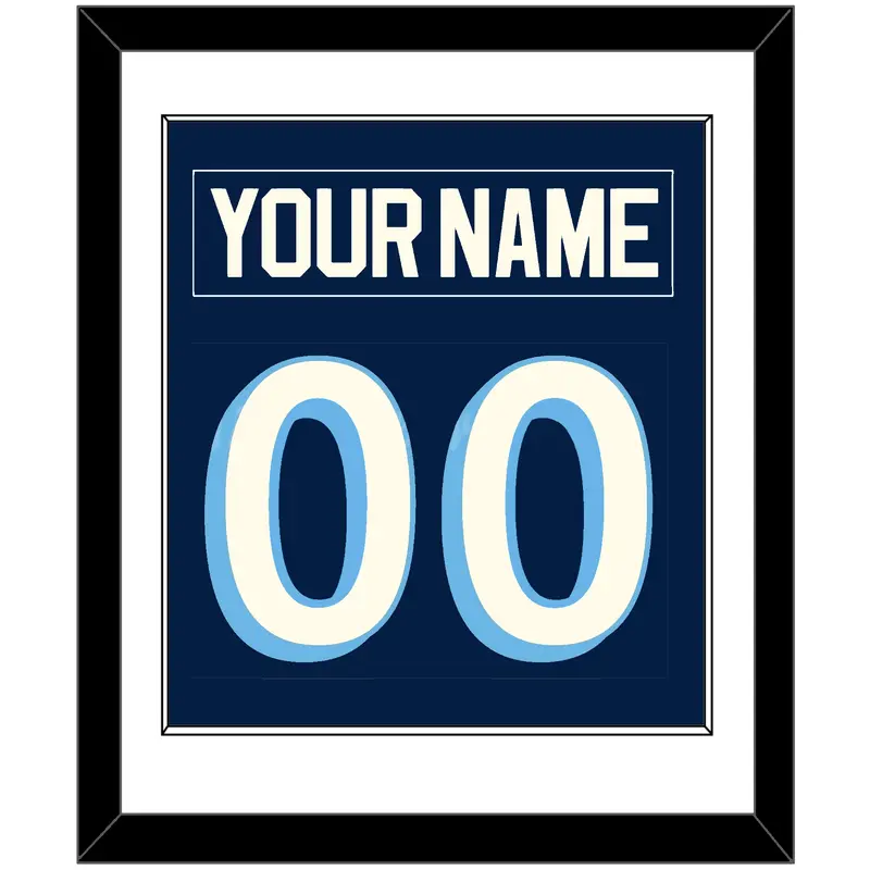 Pittsburgh Nameplate & Number (Back) Combined - Alternate Navy Blue (2011-2013) - Single Mat 1