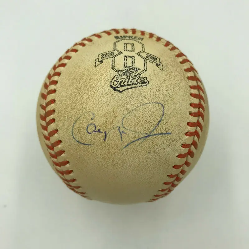 Cal Ripken Jr. Signed 2131 Game Used Baseball Record Breaking Streak Game JSA