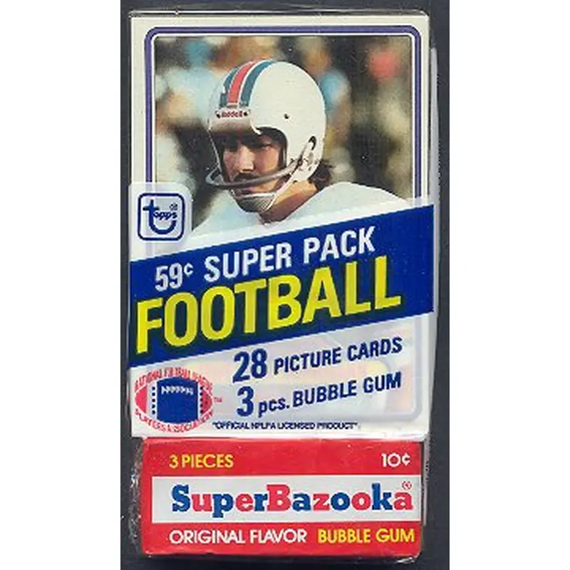 1980 Topps Football Unopened Super Cello Pack