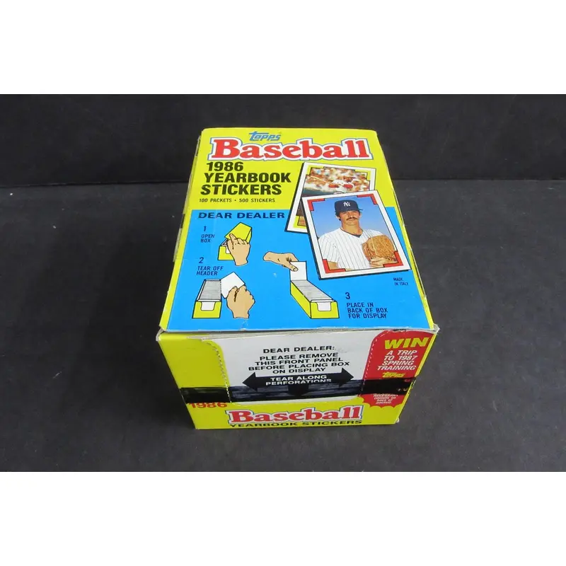 1986 Topps Baseball Yearbook Stickers Box