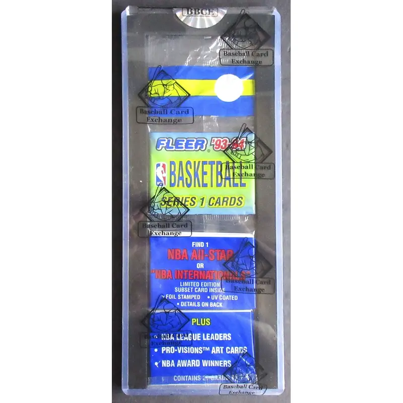 1993/94 Fleer Basketball Unopened Series 1 Rack Pack (Jordan LL Back) (BBCE)