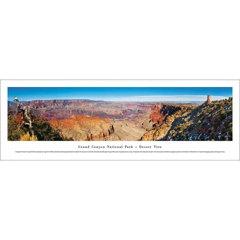 The Grand Canyon "Desert View" Panoramic Landscape Poster Print - Blakeway Worldwide