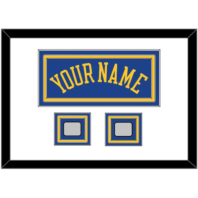 Golden State Name & 2 Champions Patches - Road Blue (2010-2019) - Triple Mat 1