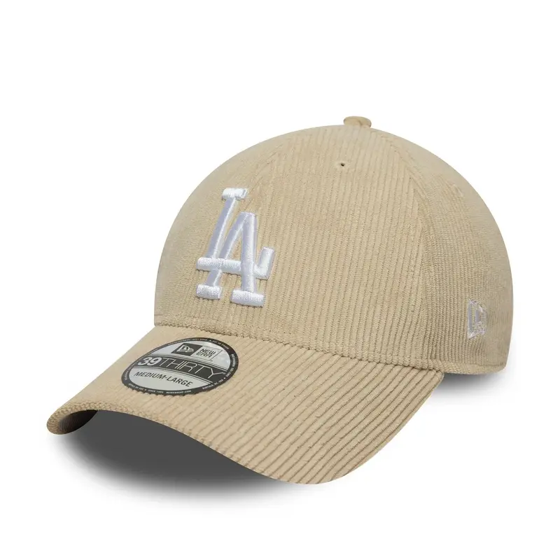 LA Dodgers MLB Cord Light Beige 39THIRTY Stretch-Fit Cap
