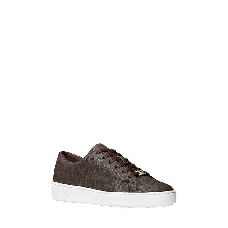 MICHAEL KORS WOMENS TENNIS SHOE BROWN KEATON LACE UP BROWN,43R5KTFP1B BR