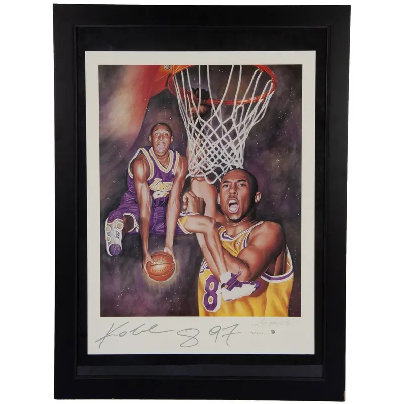 Stunning Kobe Bryant Signed 1997 Rookie Signed Large 18x24 Litho Photo PSA DNA