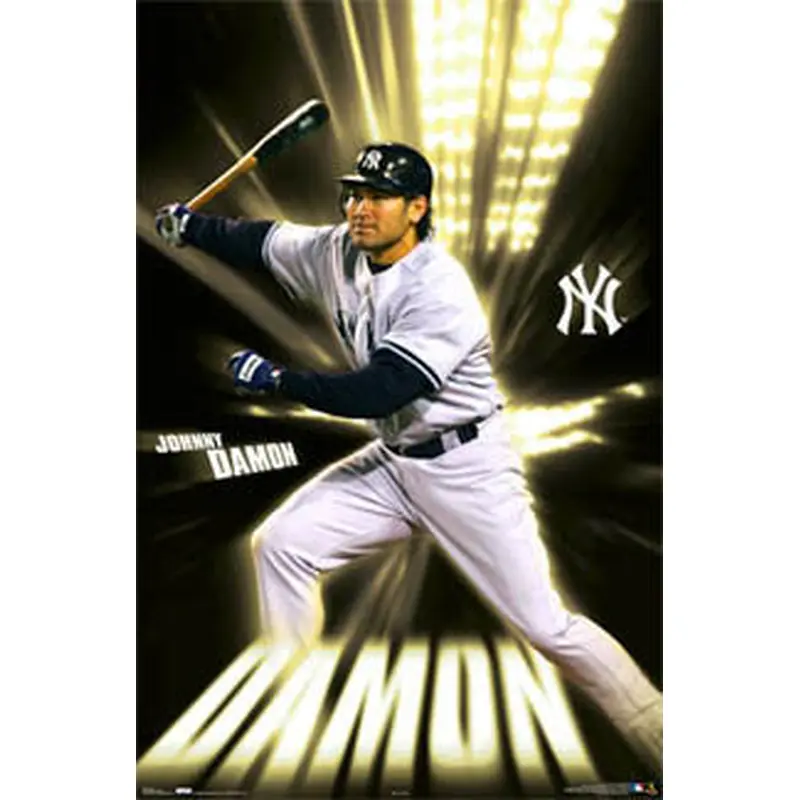Johnny Damon "Bright Lights" New York Yankees MLB Action Poster - Costacos 2006
