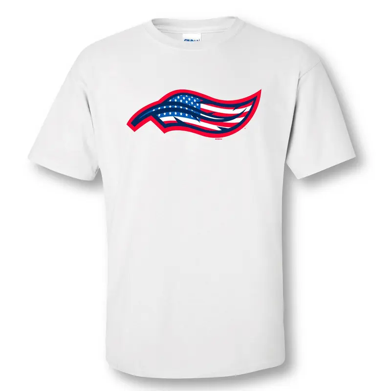 Toledo Mud Hens Patriotic Feather Logo T