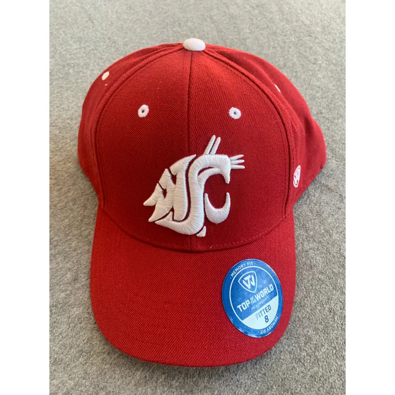 WSU Crimson Top of the World Fitted Hat