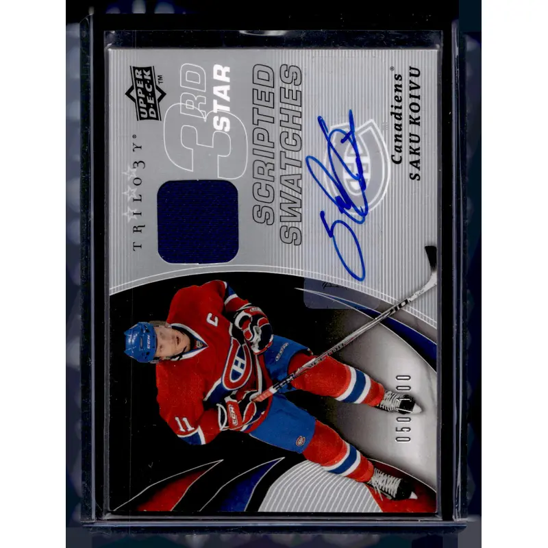 2008-09 Upper Deck Trilogy - Scripted 3rd Star Swatches - Saku Koivu #3RD-SK /100