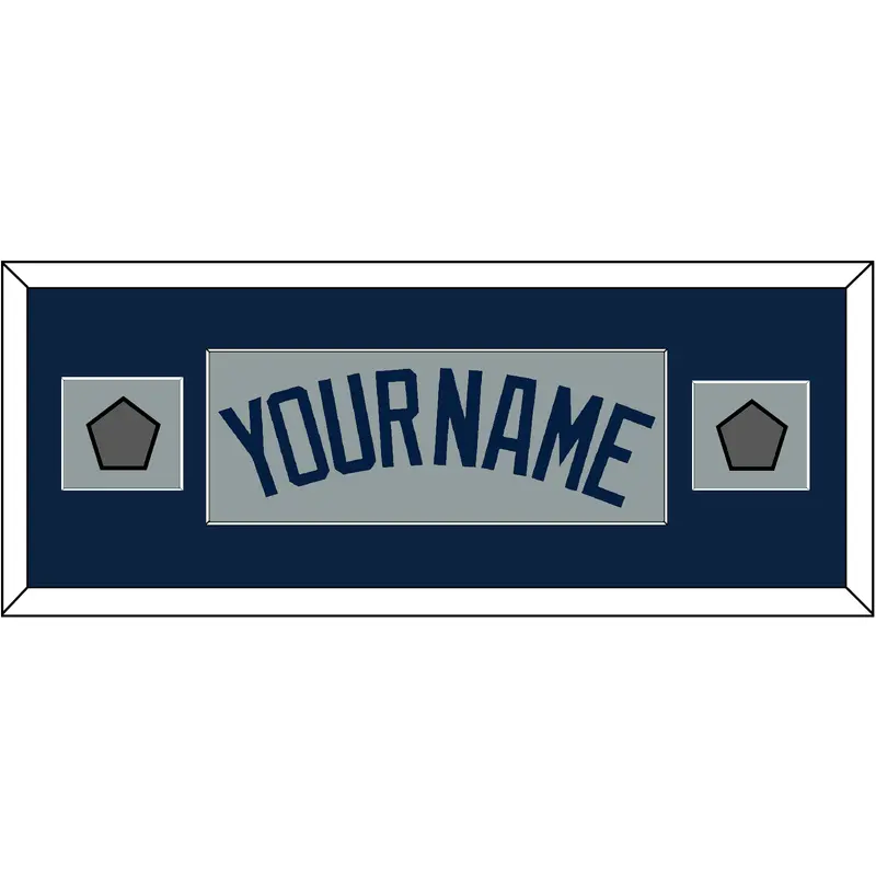 Boston Name & Two World Series Jersey Patches - Road Gray (2009-2013) - Single Mat 6
