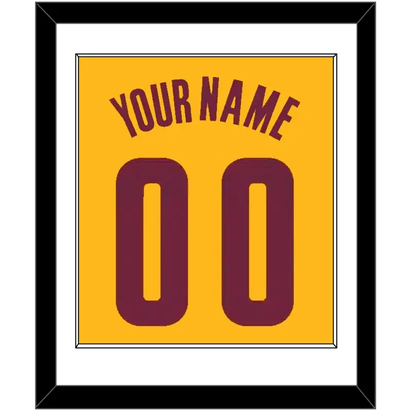 Cleveland Name & Number - Alternate Yellow (2012-2017) - Single Mat 1