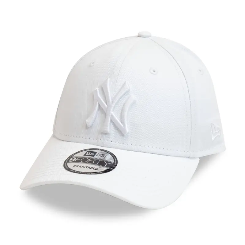 New Era - New York Yankees League Essential 9FORTY - White On White